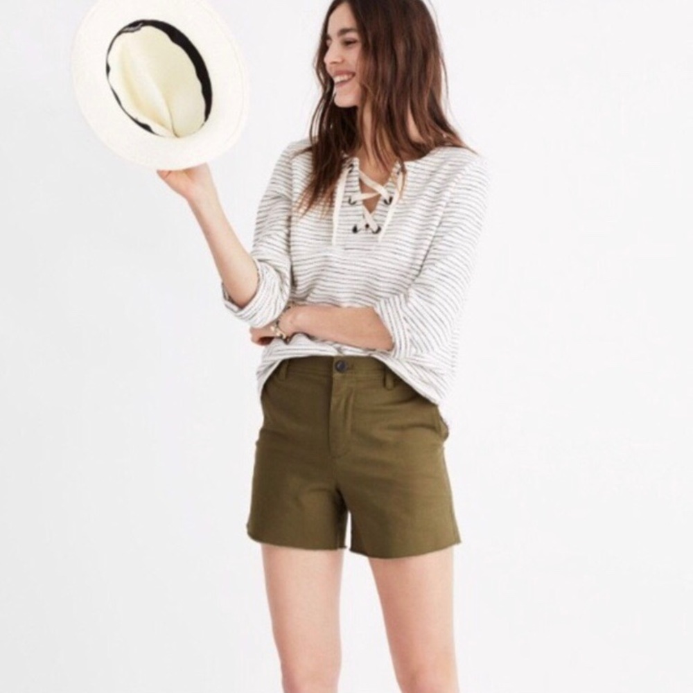 Madewell High Rise Twill Shorts